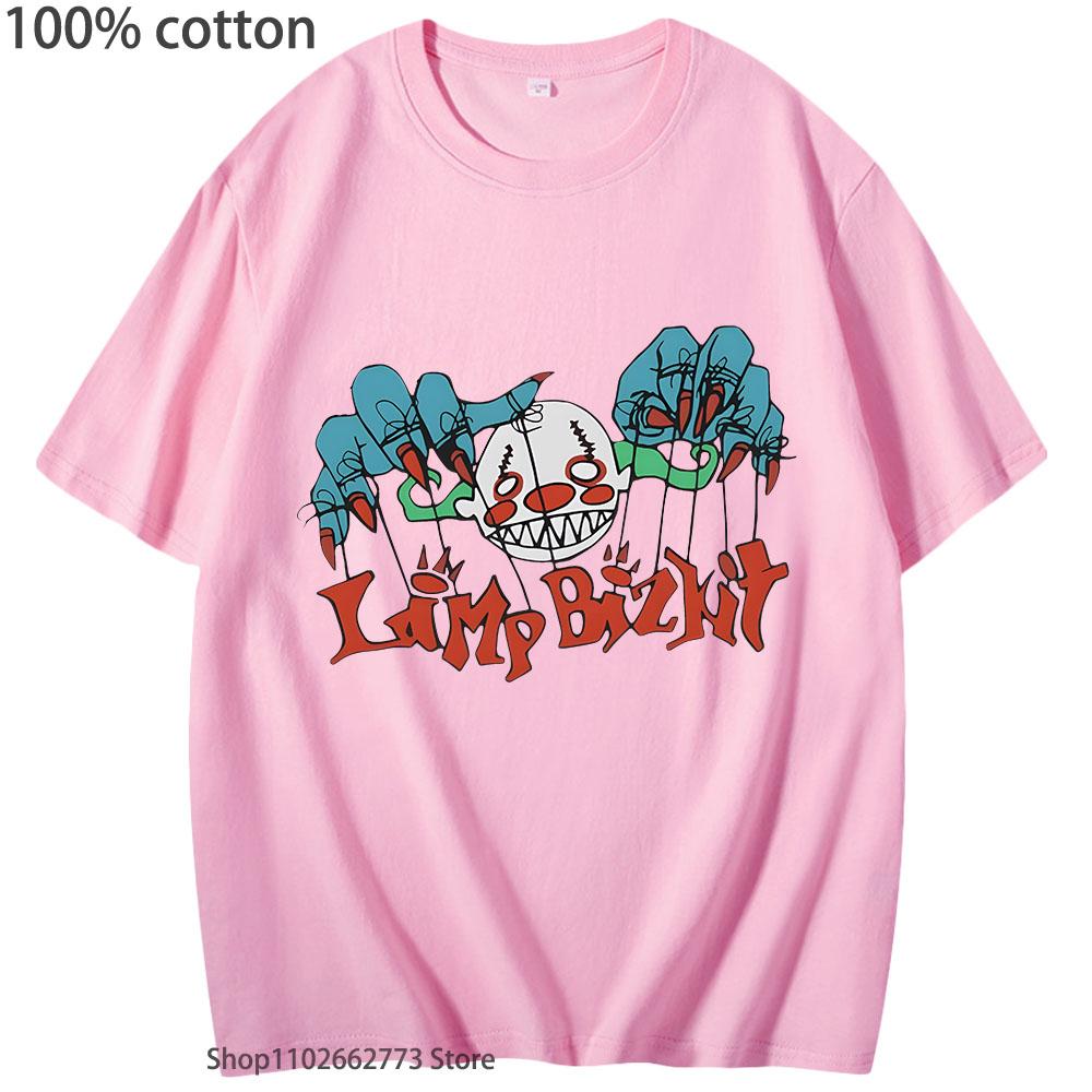 Cartoon Limpbizkit T-Shirts Scary Clone Graphic Clothing 100% Cotton Short Sleeved Casuals Men Streetwear Women Vintage Clothes