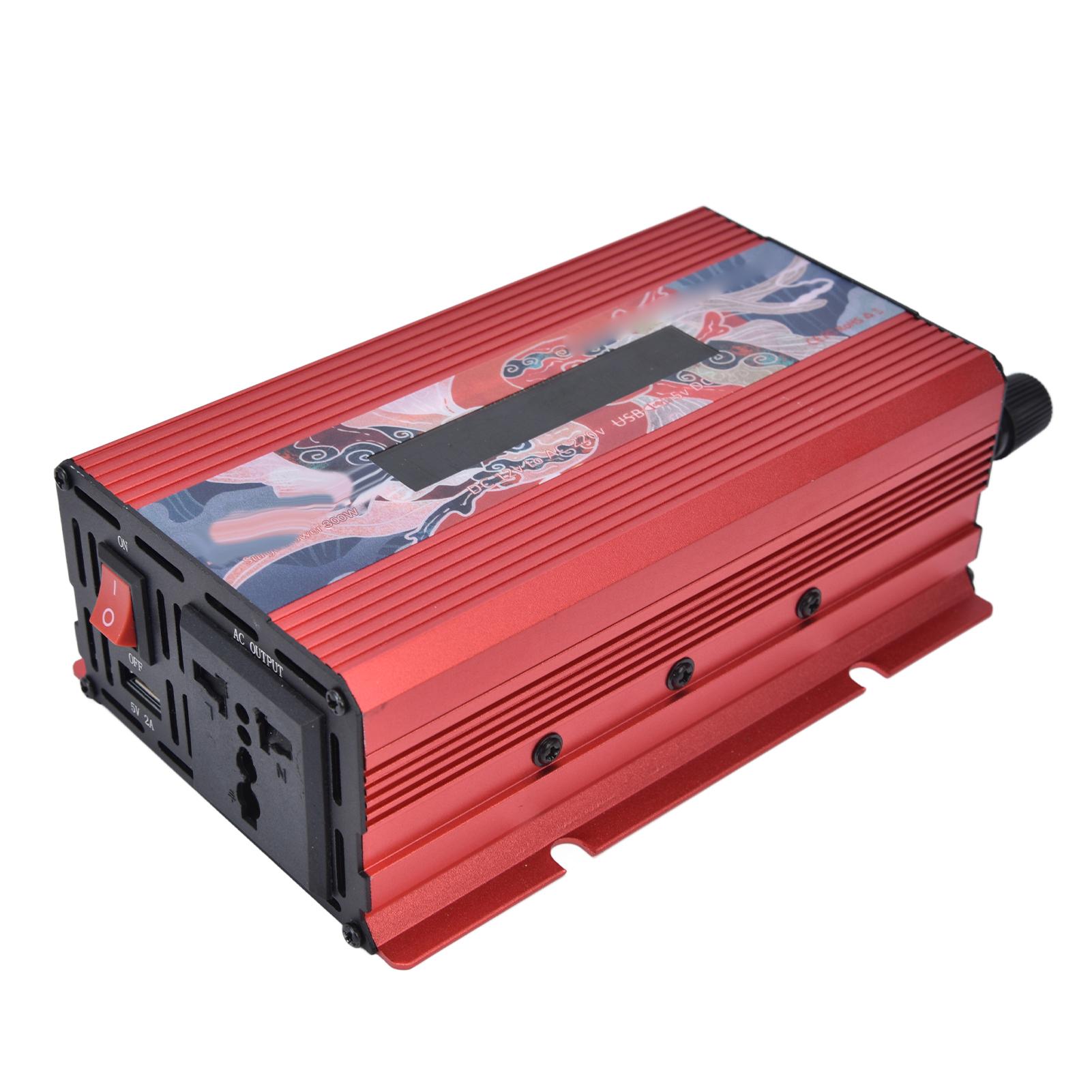 

300W Smart Power Converter with Display Aluminium Alloy 12V to AC220V Power Inverters