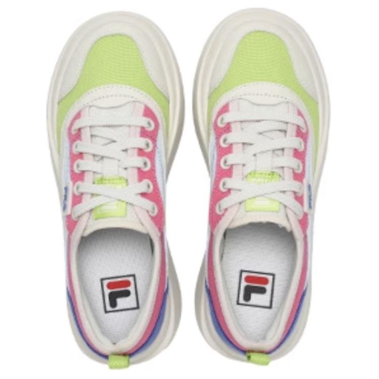 Fila Jellyfish Fashion Versatile Lightweight Comfortable Non-Slip Wear-Resistant Height-Increasing Low-Top Canvas Shoes Women Sneaker F12W421305FTD