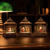 Warm Light Bedside Lamp Christmas Snow Globes with LED Light, Up Sphere Indoor Night Lantern, Battery/USB Powered Swirling Glitter Decorations