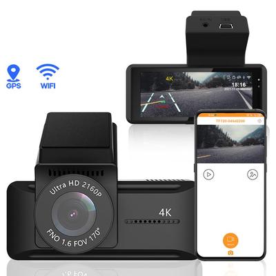 Auto DVR 4K GPS Wifi Telefon Verbinden 3,16 Zoll Video Recorder Mit 1080P Rückfahr Kamera Nachtsicht Auto dashcam rückansicht kamera