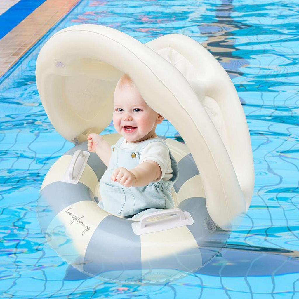 Pool Inflatable Toys for Swimming Ring with SunShade Pool Float Seat Swim Tube Baby Swimming Circle Beach Pool Party Toys