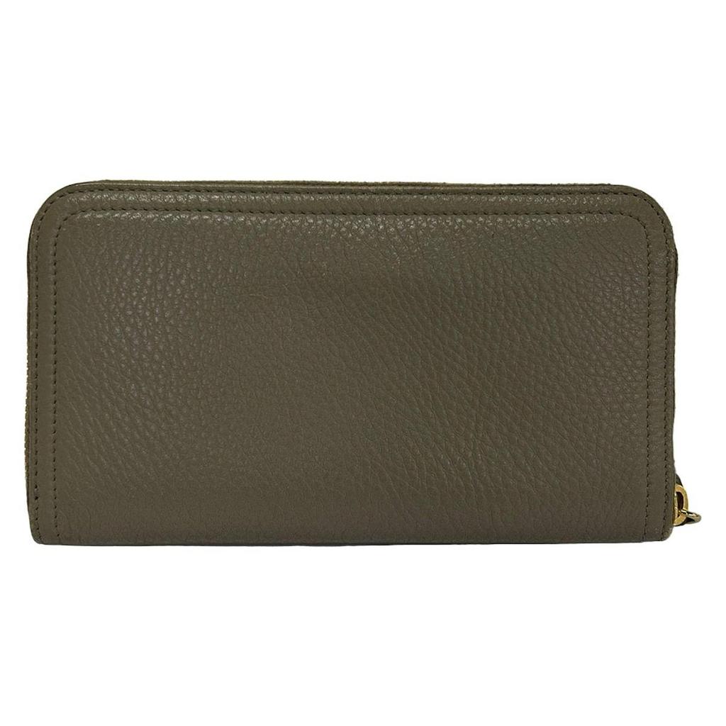 Used PRADA Long wallet - 1M0506 Gray Round zipper Leather