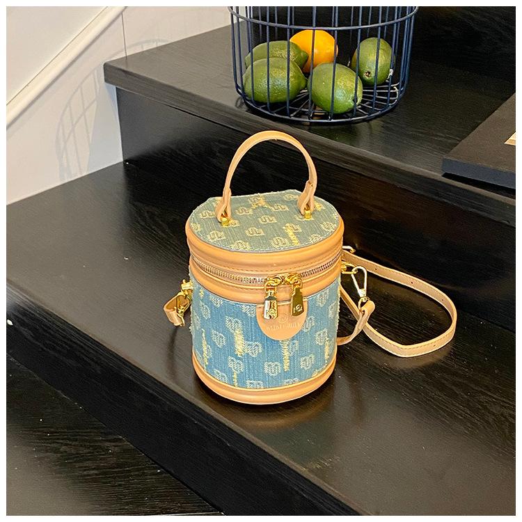 Bags women's bags 2025 new summer high-end niche cylinder handbags bucket bags versatile and popular messenger bags