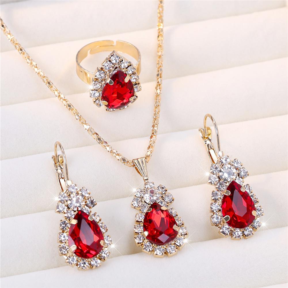 Роскошный Женский Синий Набор Свадебный Капля Воды