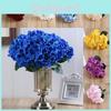 Stunning 5 Heads Artificial Hydrangea Silk Flowers Bouquet For Elegant Wedding Decor
