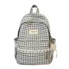 Mochila Escolar Xadrez para Estudantes Mochila Feminina