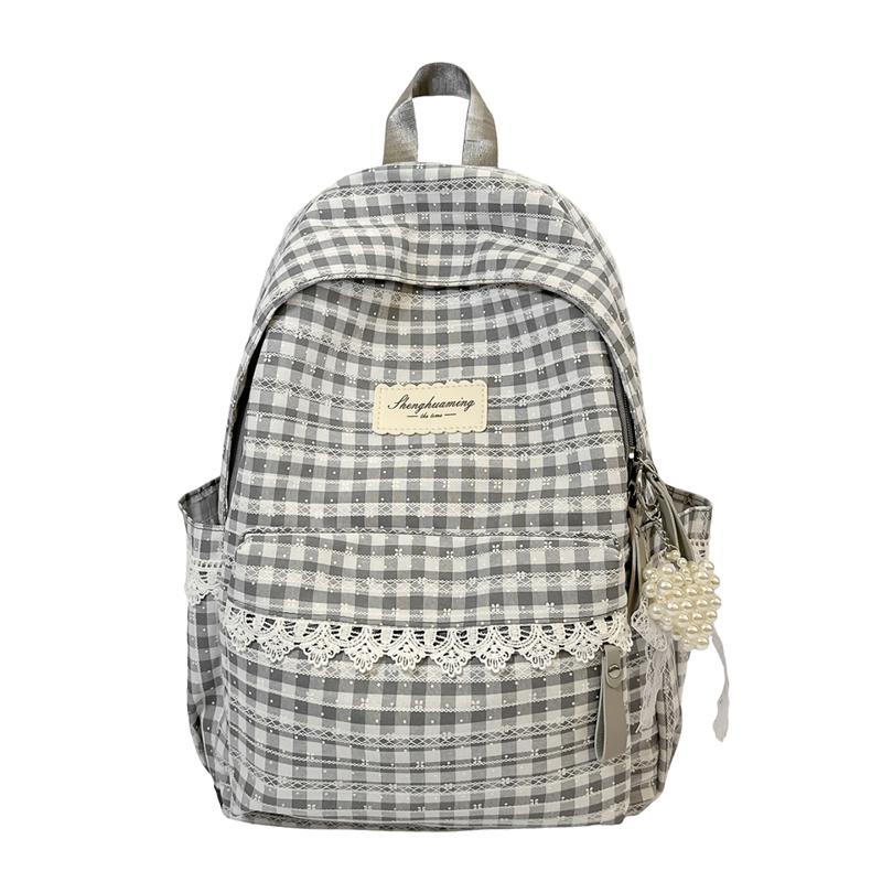 Mochila Escolar Xadrez para Estudantes Mochila Feminina