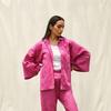 Kimono Lounge Shirt Top Women Casual Wrap Blouse Long Sleeve V-Neck Cotton Linen Blend
