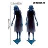 Twins Halloween Yard Signs Stakes Metal Spooky Twins Lawn Sign Stakes 2-pieces Halloween Ground Insertion Horror Decor For Porch