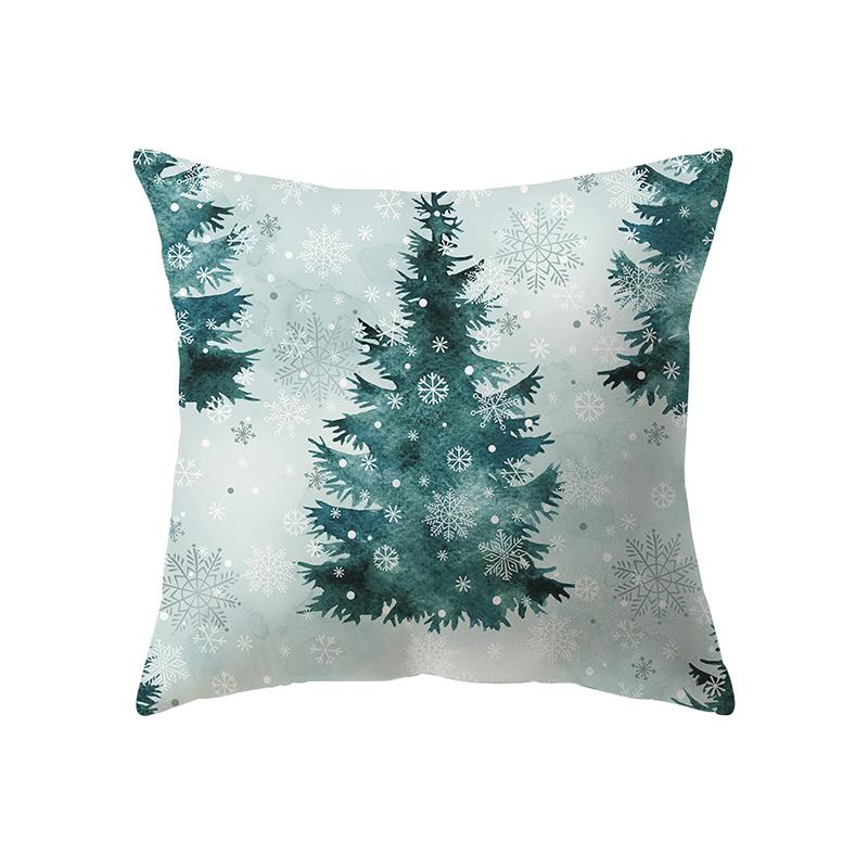 Merry Christmas Cute Santa Claus Snowman Print Pattern Cushion Cover Home Living Room Sofa Decoration Pillow Pillow Cover