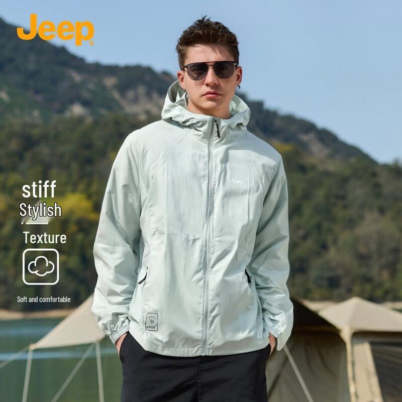 JEEP Men s Lightweight Hooded Sun Protection Jacket 3XL