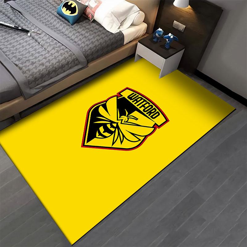 Watford Hornet Logo Carpet suitable as a non-slip mat for the living room or bedroom sofa