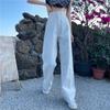 New Korean Style Pink High-waist Jeans for Women with Versatile Straight-leg Casual Sweet and Spicy Wide-leg Pants