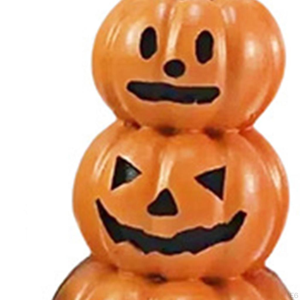 Miniature Pumpkin Figurine Desktop Ornament Fairy Garden Decorations Crafts Halloween Decor