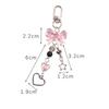 Bowknot Bead Phone Charm Strap Star Bowknot Beaded Cellphone Strap Mobile Phone Chain  Decoration