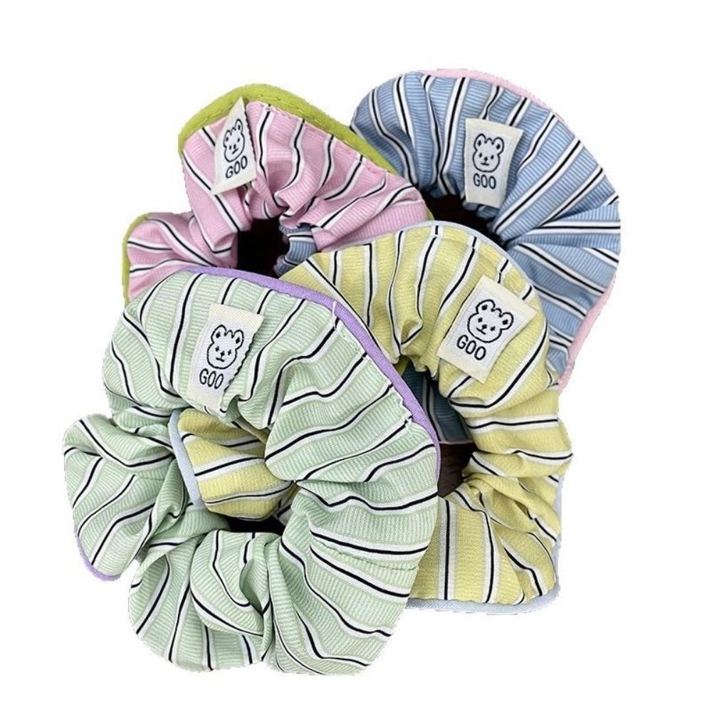 High Elastic Stripe Hair Scrunchie Candy Colors Ponytail Headwear  Hair Accessories