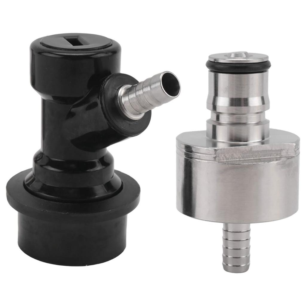 BHBL Beer Brewing Carbonation Cap with 5/16Inch Barb Ball Lock Disconnect Set,Fit Soda Beer Most of Drink PET Bottles
