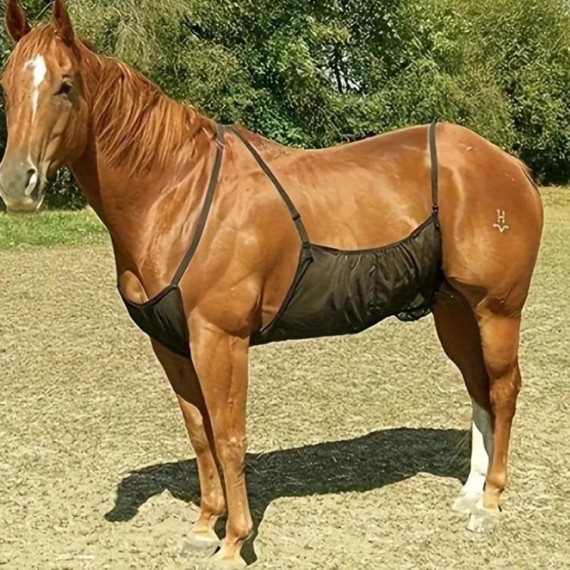 Horse Fly Sheet Belly Guard,Lightweight Wrap Pet Supplies Mesh Protector Adjustable Strap for Riding Stable Setting Outdoor