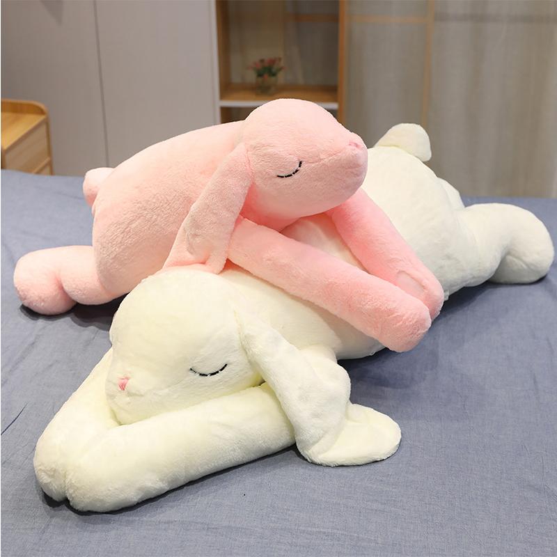 90/120Cm Giant Silly Cute Stuffed Rabbit Plush Soft Toys Plushie Bunny Kids Sleep  Pillow Doll Creative Birthday Gifts For Girls