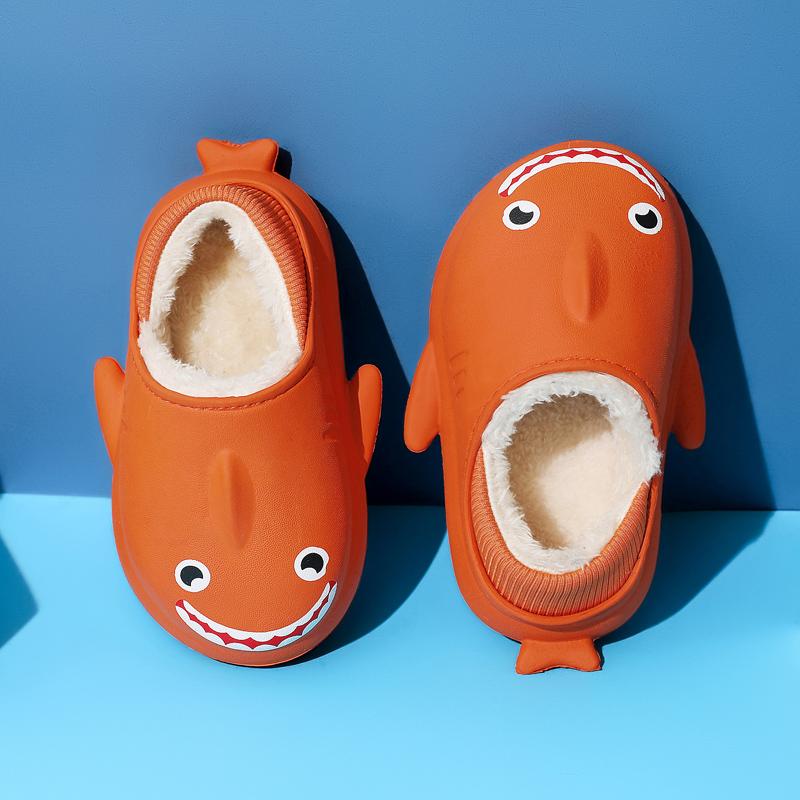 Winter Kinder süße Cartoon dicke Sohlen warme Baumwollschuhe Hausschuhe für zu Hause drinnen und draußen Baumwollpantoffeln 24-35