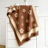 Camellia cashmere scarf women's winter senior sense versatile thickened warm scarf air conditioner shawl