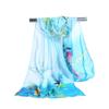 160*50cm Chiffon Fashion Scarf - Striped Floral Print Shawl For Sun Protection And Holiday Gifts 