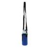 Portable Neoprene Water Bottle Cover with Zipper & Removable Strap - Blue