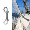 Stainless Steel Double Hook Snap Heavy Duty Clasp Snap for Ropes Chains Leashes Pets  s Farm Gate Latches 5Pcs 90mm