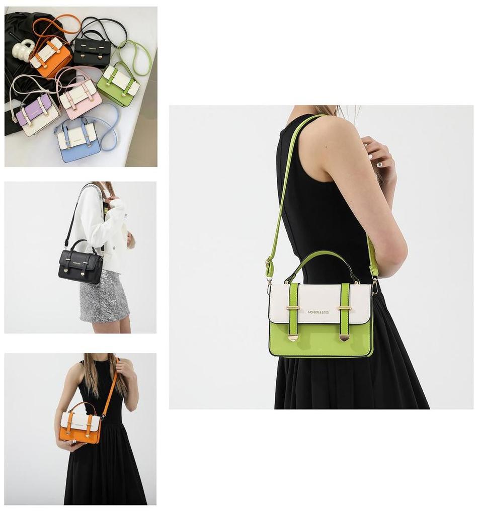 Chic Colorful 2024 Fashion Small Shoulder Bag Women's Texture Handbag Street Style