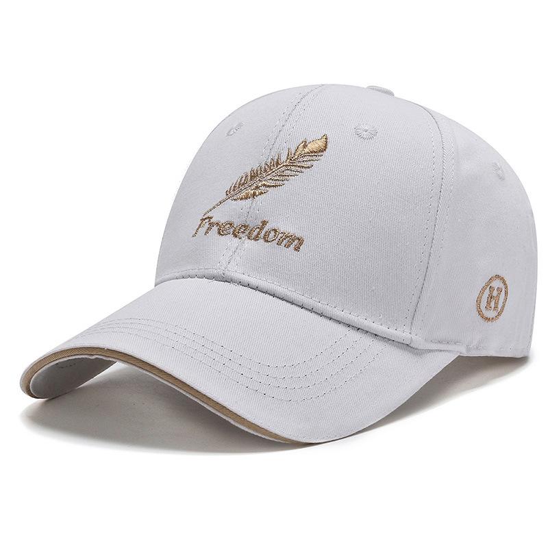 Unisex Spring/Autumn Korean-Style Sun Hat: Trendy Casual Feather Wheat Ear Baseball Cap