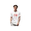 Li-Ning Logo Graphic Chinese Character Print Loose Round Neck Short Sleeve T-Shirt Unisex Tops White AHST463-1