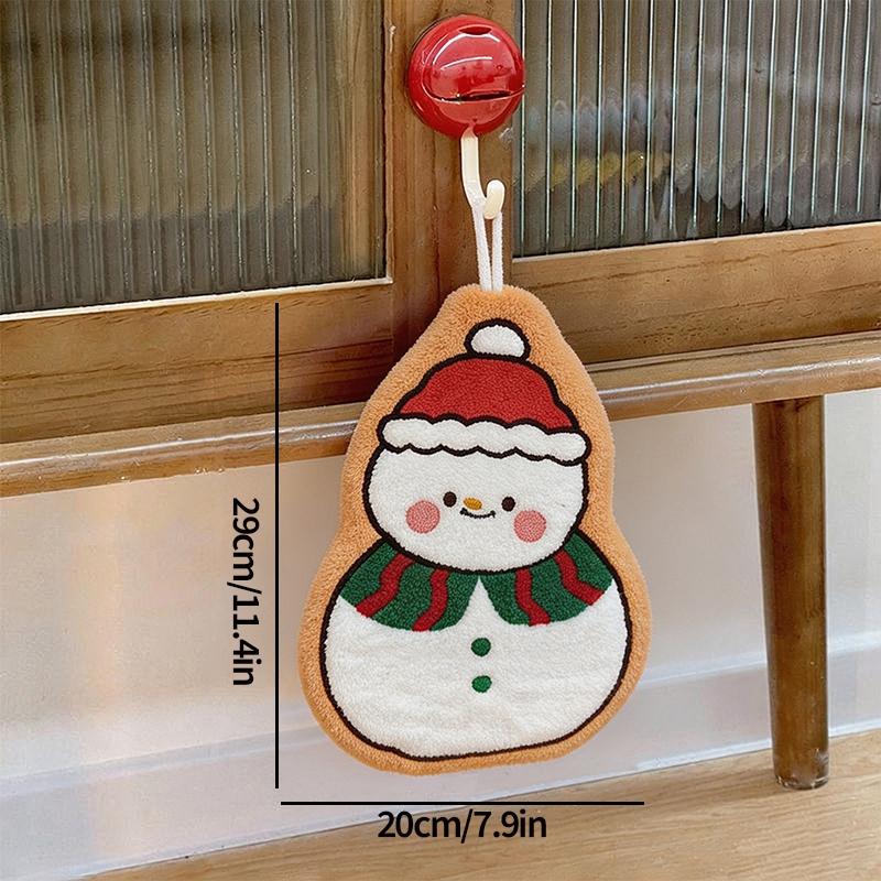 Christmas Towels Absorbent Santa Claus Christmas Tree Snow Man Hand Towel Kitchen Handkerchief Wipe Cloth Christmas GIfts Towels