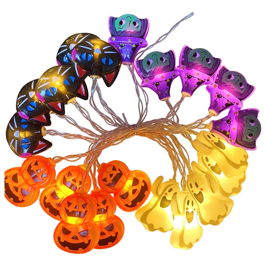 Halloween String Lights with LED Pumpkin and Lights for Outdoor Holiday Decoration