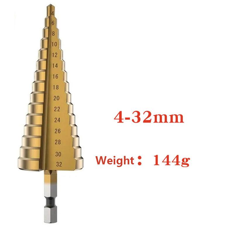 Titanbeschichtete Bohrer Aufreibwerkzeug Lochöffner Elektro-Schleiferbits Lagerstahl-Bohrer Sechskantschaft Pagodenbohrer