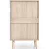 Solid Wood Legs Large Capacity Drawer Cabinet Bedroom Nightstand Sideboard with 3 Drawers