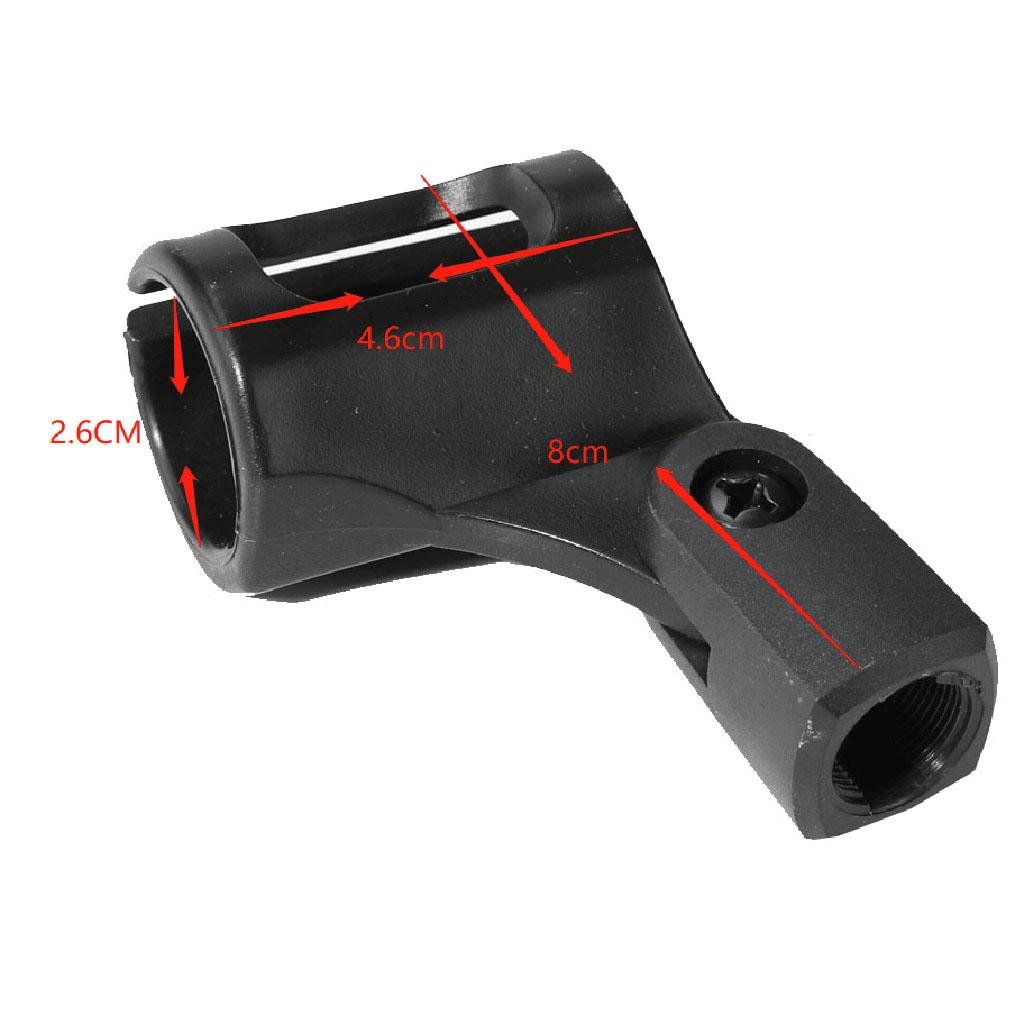 Black Microphone Clip Holder Flexible for Stand Condenser Mic Parts