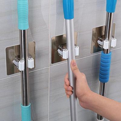 1~10PCS Self Adhesive Multi-Purpose Hooks Wall Mounted Mop Organizer Holder RackBrush Broom Hanger Hook Kitchen Bathroom Strong