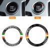 Car Engine One Start Stop Push Button Ignition Key Circle Sticker Trim Decal For BMW 3 Series E90 E92 E93 320i Z4 E89 2009-2012