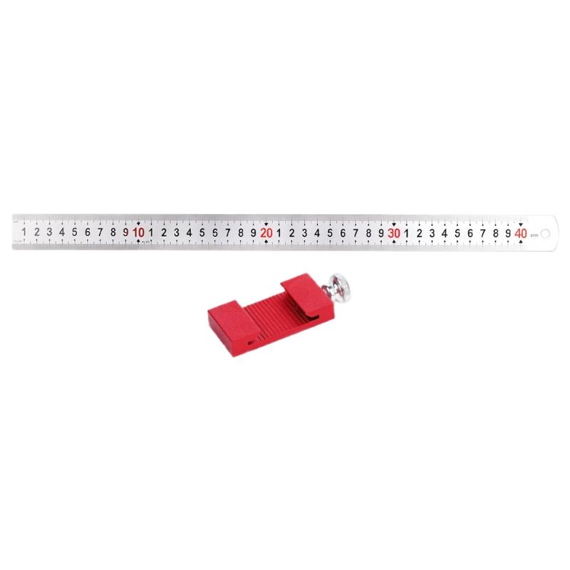 15/20/30/40cm Metal Measuring Marking Gauge with Slide Stop Carpentry Square Woodworking Tools Carpenter Scribing Ruler