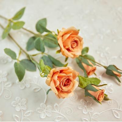 A Bouquet Of Simulated Roses, Home Living Room Decoration Flowers, Wedding Gardening Cloth Set Simulation Flowers