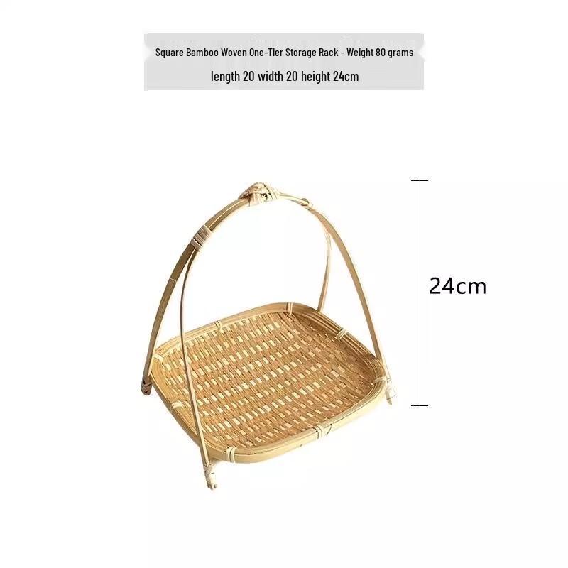 Bamboo Nine-Grid Snack & Dried Fruit Serving Tray
