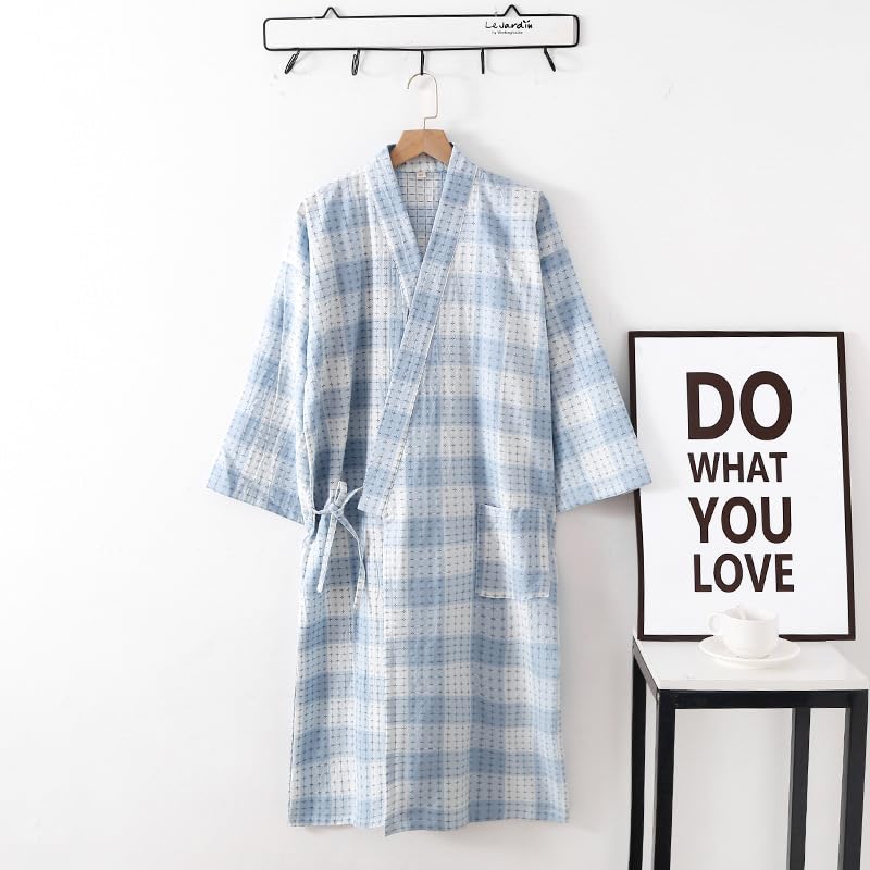 double after gentle on the cotton room autumn [ASHE RANGEEL] Pajamas, gauze, printed, bathrobe, 100% cotton, jinbei, women's, men's, women's, yukata,