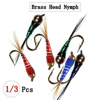 1/3Pieces Hook Tungsten Perdigon Nymph Small Beadheads Fly Rainbow Brown Trout Grayling Brook Trout Fishing Quick Sink Fly