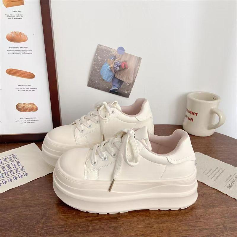 Herbst-Neuheiten mit dicker Sohle, schick, Nische, hässlich-süß, Muffin-Brot-Schuhe, Sportschuh-Board-Schuhe