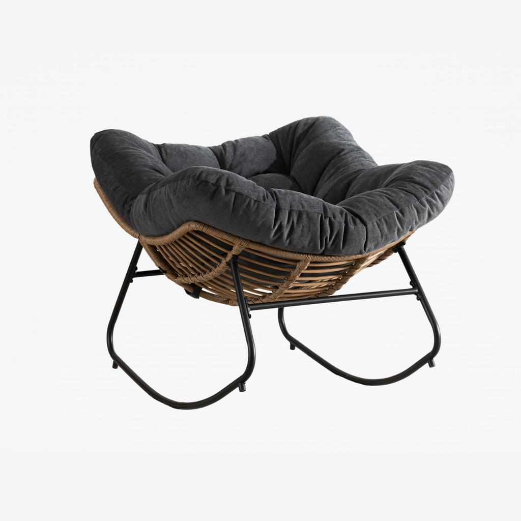 Rocking Chair, Chenille Upholstered Accent Chair, Modern Rocking Chair for Children's Room for Living Room, Bedroom, Apartment