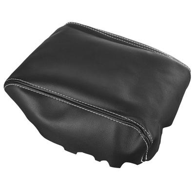 Black Leather With White Stitching Console Lid Armrest Cover Fit For Infiniti FX35 2009-2012