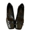 Women's 2025 Chunky Heel Mary Jane Shoes - French Square Toe, Pig Mouth Design, Spring/Autumn