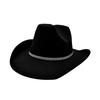 Fashionable Water Diamond Fedora Hat Western Cowboy Hat Wool Large Brim Upturned Versatile Hat Men Women Winter
