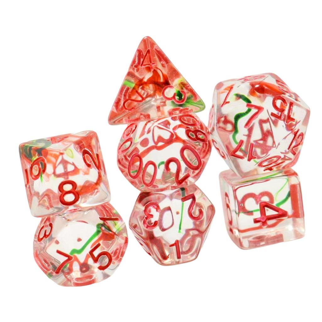 7Pcs Dice Set D20 D12 D10 D8 D6 D4 Game Dices Set for Bar Role Playing Game